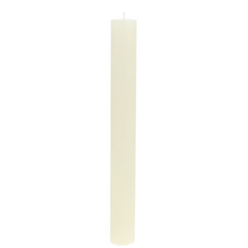 Artikel Taper stearinlys ensfarvet creme 34mm x 300mm 4stk