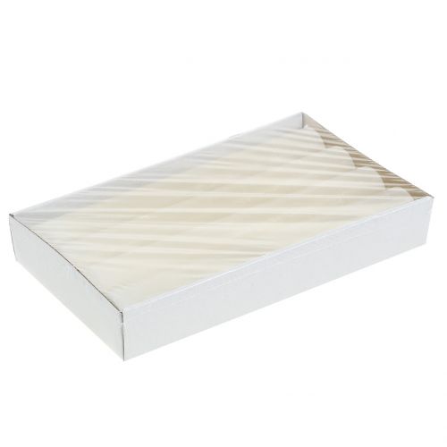 Artikel Koniske lys ensfarvet creme 34mm x 300mm 4 stk
