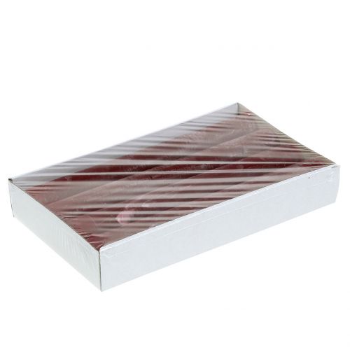 Floristik24 Stearinlys ensfarvede mørkerøde 34mm x 300mm 4stk