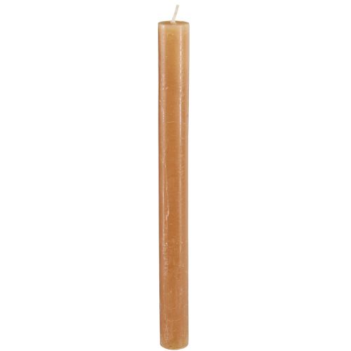 Pindelys, ensfarvede lys, karamel, 21×240mm, 12 stk.