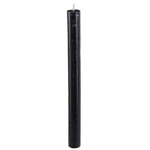 Artikel Koniske lys ensfarvede lys sorte 21×240mm 12 stk