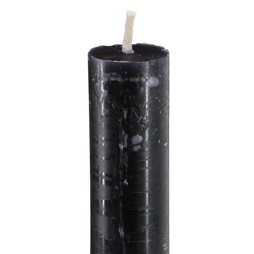 Artikel Koniske lys ensfarvede lys sorte 21×240mm 12 stk