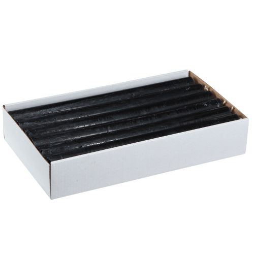 Artikel Koniske lys ensfarvede lys sorte 21×240mm 12 stk