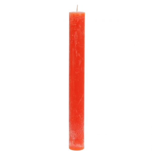 Koniske lys ensfarvet orange 34mm x 300mm 4 stk