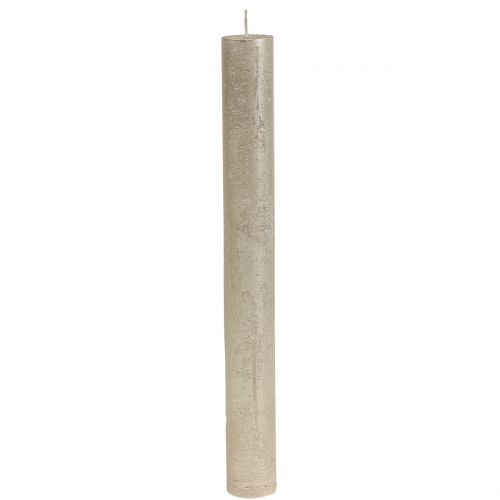 Floristik24 Taper stearinlys ensfarvet champagne 34mm x 300mm 4 stk