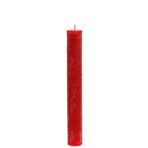 Floristik24 Koniske lys farvet rød 34mm x 240mm 4 stk