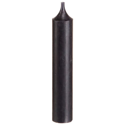 Floristik24 Taper stearinlys korte små stearinlys sorte 110mm Ø21mm 6 stk bundt
