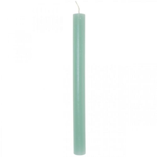 Koniske lys ensfarvede grønne 21×240mm 12stk