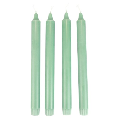 PURE taper stearinlys Grøn Emerald Wenzel stearinlys 250/23 mm 4 stk.