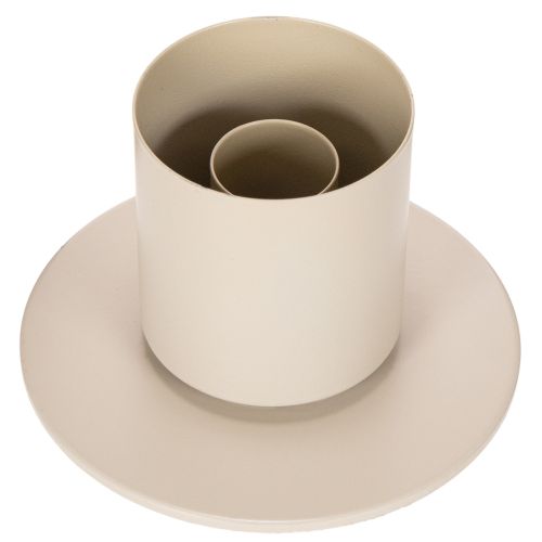 Moderne konisk lysestage med glascylinder og base, 31 cm | Floristik24.dk