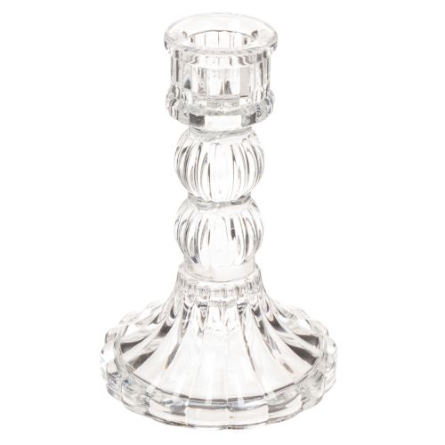 Transparent lysestage, klassisk design, borddekoration, 12 cm, 2 stk. købe | Floristik24.dk