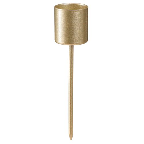 Artikel Pind lysestage mat guld lysestage til stikning 11cm 16 stk
