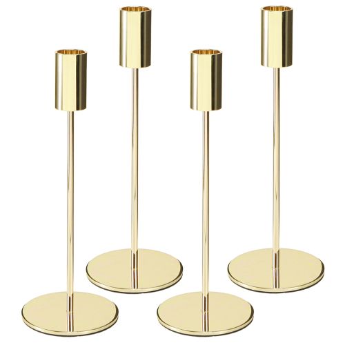 Artikel Moderne guldmetallysholder 21,5 cm 4 stk.