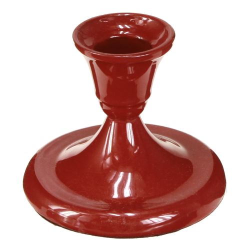 Metal lysestage rød Ø8,5cm H7cm