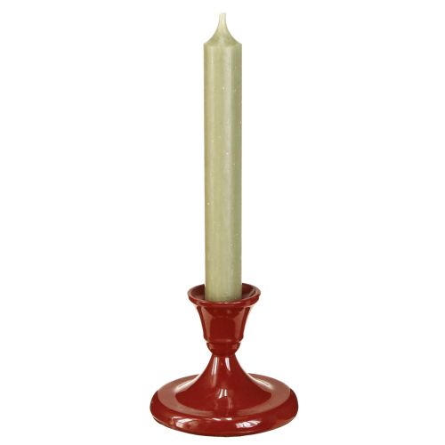 Artikel Metal lysestage rød Ø8,5cm H7cm