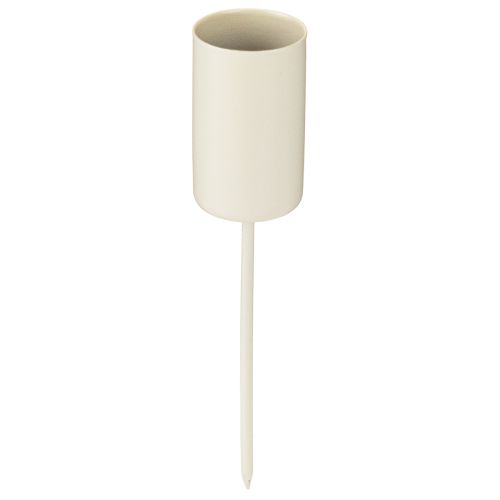 Floristik24 Metallysholder på stang, beige, H11 cm, 4 stk.