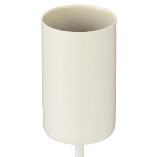 Floristik24 Metallysholder på stang, beige, H11 cm, 4 stk.