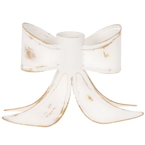 Vintage sløjfelysholder, 12 cm