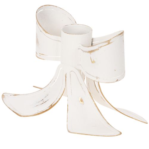 Vintage sløjfelysholder, 12 cm