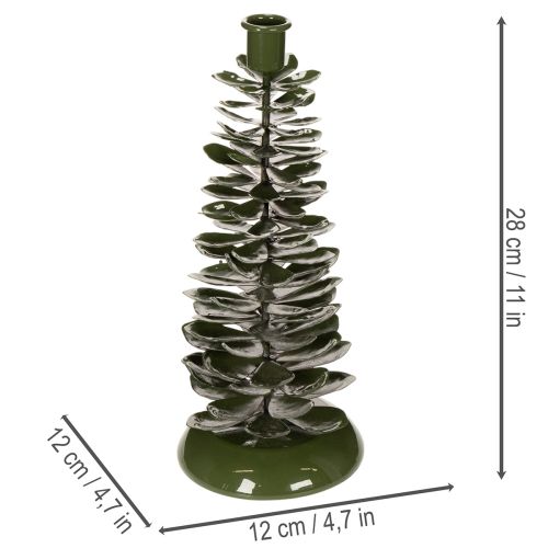 Lysestage juletræ grøn