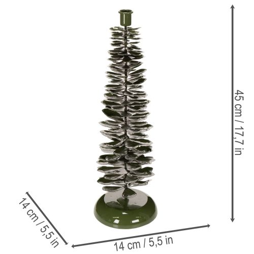 Lysestage i juletræsdesign,