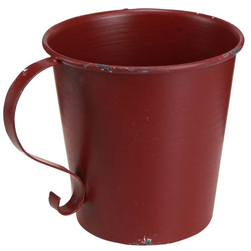 Artikel Tilspidset lysestage vintage kop dekorativ vinrød Ø11cm H11cm