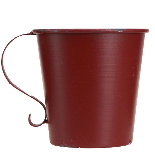 Artikel Tilspidset lysestage vintage kop dekorativ vinrød Ø11cm H11cm