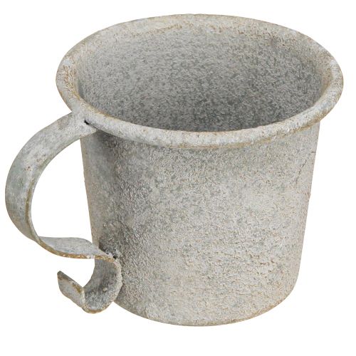 Artikel Tilspidset lysestage vintage kop metalgrå Ø7cm H6cm 2stk