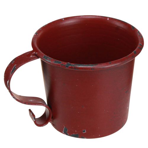 Artikel Tilspidset lysestage vintage kop metal vin rød Ø7cm H6cm 2stk