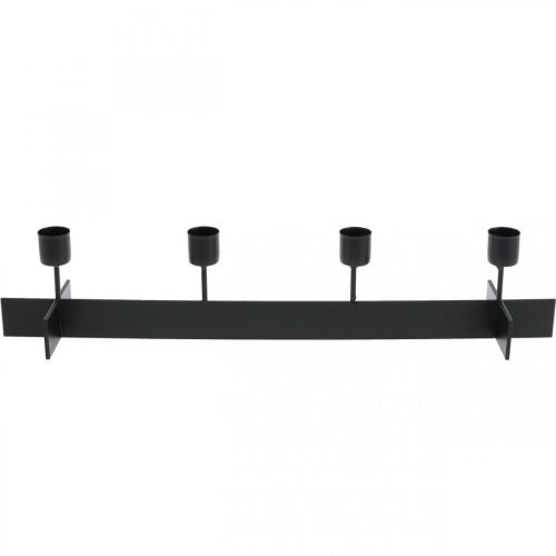 Artikel Lysestage sort, lysestage adventskrans 40cm H8cm