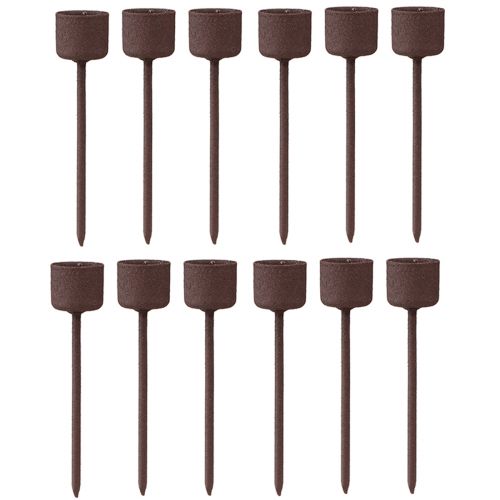 Artikel Pind lysestage til tilstopning rustbrun Ø22mm H10,5cm 12 stk