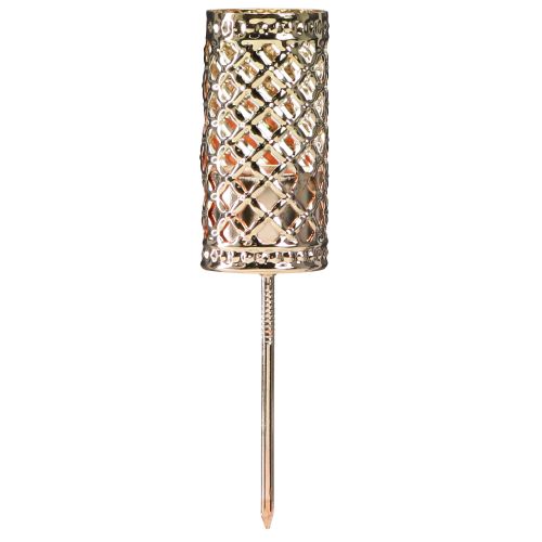 Artikel Pind lysestage til tilslutning af guld Ø24mm H10cm 4 stk