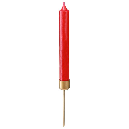 Artikel Pind lysestage til stikning mat guld Ø22mm H10,5cm 12 stk
