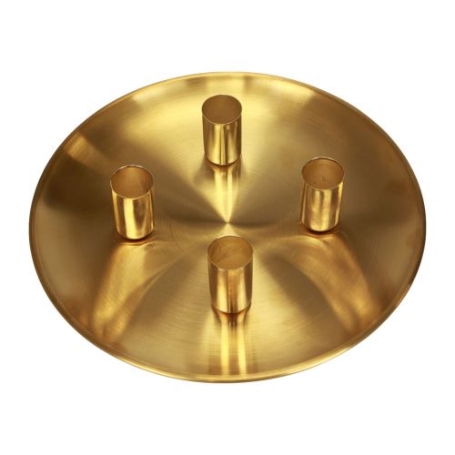 Floristik24 Pind lysestage guld Ø2,5cm lysestage metal Ø23cm