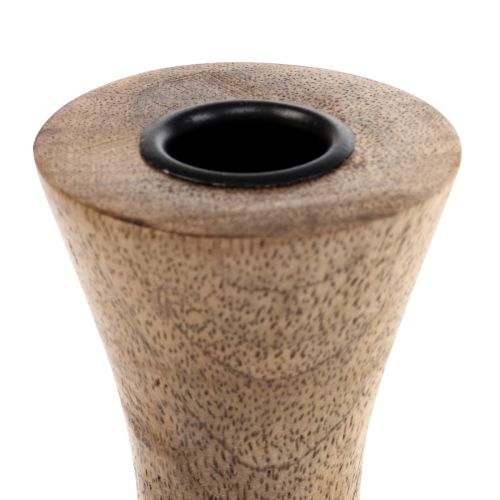 Artikel Pind lysestage træ lysestage natur Ø6cm H20cm