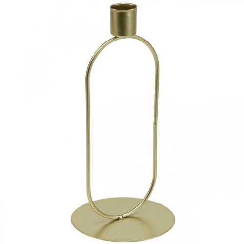 Floristik24 Lysestage Oval Lysestage Guld Ø10cm H21cm
