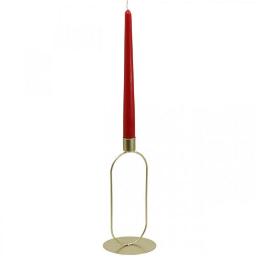 Floristik24 Lysestage Oval Lysestage Guld Ø10cm H21cm