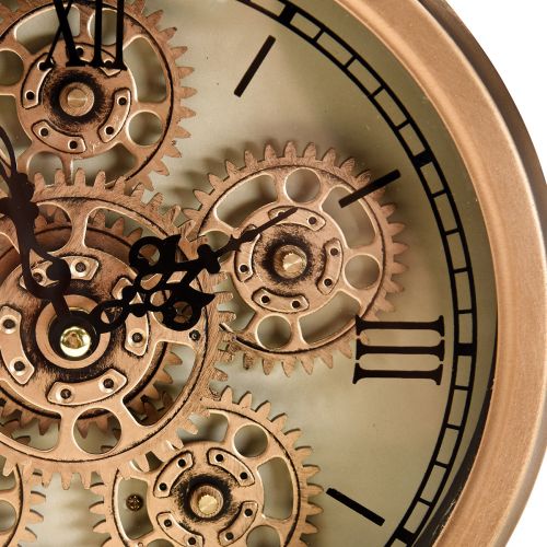 Artikel Steampunk ur med romerske tal vækkeur 23x8x29,5cm