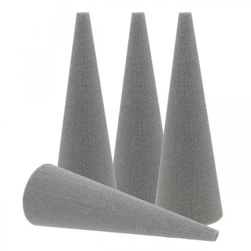 Artikel OASIS® Floral Foam Cone SEC Grå, Tør Blomstermasse H24cm Ø8cm 6 stk.