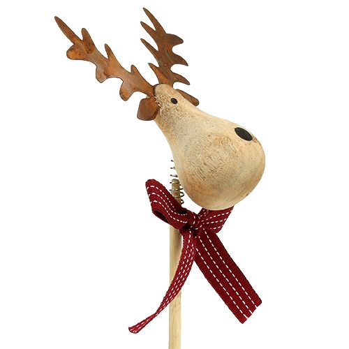 Floristik24 Elgprop naturlig, hvid 7cm L30cm 8stk