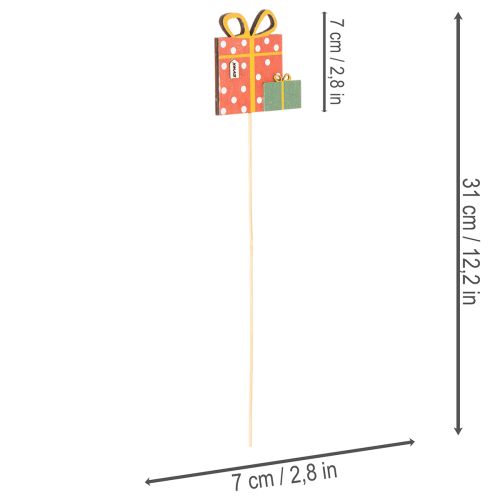 Plantemarkører gavesæt, trædesign, 31 cm, 12 dele | Floristik24.dk