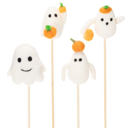 Spøgelsesfigurer på træpinde, Halloween-dekoration, 54 cm, 8 stk.