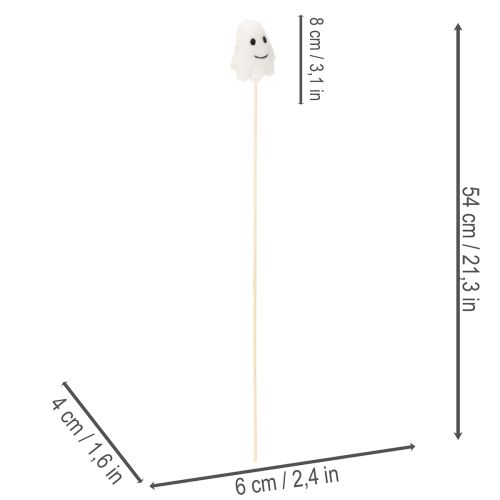 Spøgelsesfigurer på træpinde, Halloween-dekoration, 54 cm, 8 stk. | Floristik24.dk