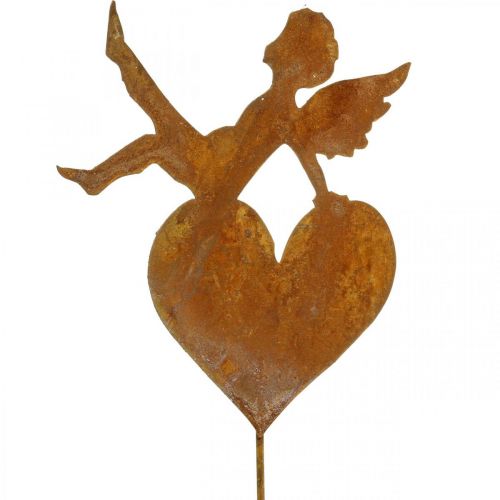 Floristik24 Havestag juleengel hjerte patina dekoration 14,5cm