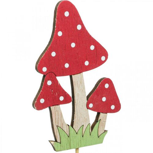 Floristik24 Blomsterprop fluesvamp dekoration svampe efterårsdekoration 10cm 18 stk