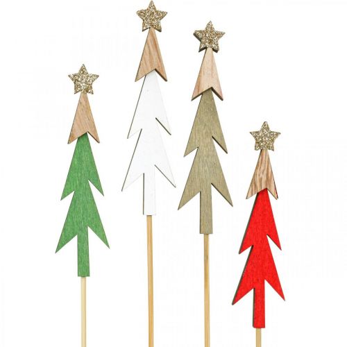 Floristik24 Julestik gran blomsterstik træ 9,5cm 16 stk