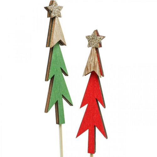Floristik24 Julestik gran blomsterstik træ 9,5cm 16 stk