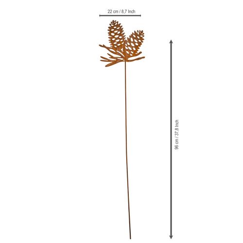 Metal kogledekoration, koglemotiv, 96 cm | Floristik24.dk