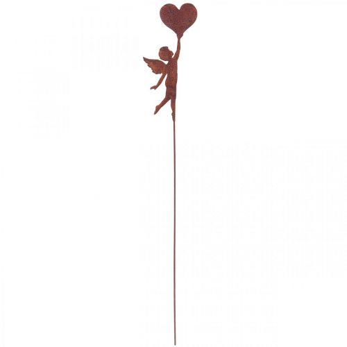 Floristik24 Havespil rustengel med hjertedekoration Valentinsdag 60cm