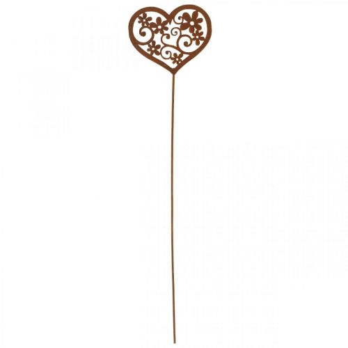 Artikel Blomsterprop hjerte havedekoration patina Valentinsdag 10×8,5cm